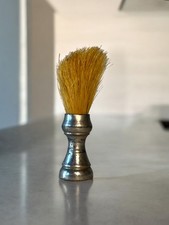 VTG Sterling Shaving Brush with Natural Animal Hair Gentleman s Grooming Tool