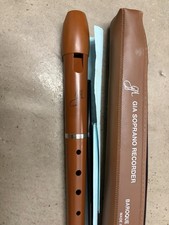 GIA Soprano Recorder Key of C Baroque Fingering M447 Brown Plastic w/ Case