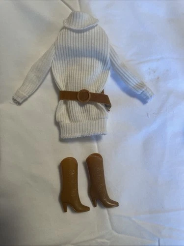 1979 Vintage Barbie Fashion Favorites #3787 Dress And Boots