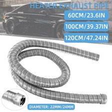 22mm 24mm 60/100CM For Eberspacher Webasto Heater Stainless Steel Exhaust Pipe