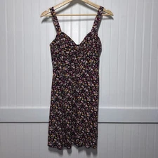 Ruby Rox Black Floral Mini Dress Spaghetti Strap V-Neck Summer Casual Y2K Style