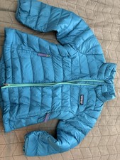 Patagonia Girls Blue Puffer Jacket Down Size XS 5-6