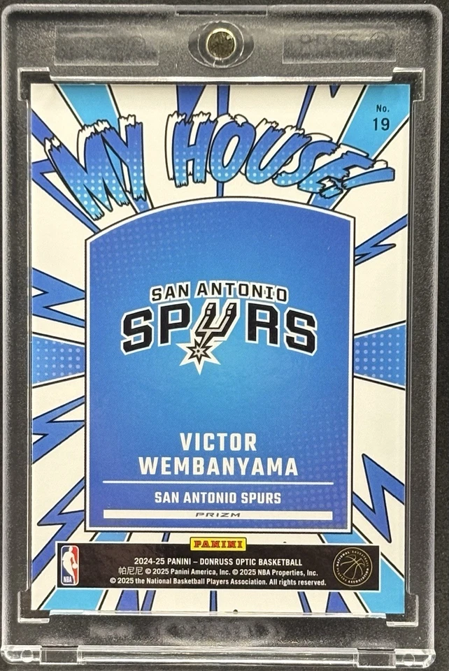 Victor Wembanyama RARO HOLO REFRACTOR TARJETA DE INVERSIÓN PANINI SSP SPURS COMO NUEVO Foto 2 de 2