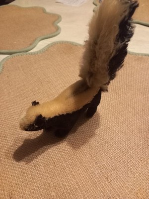 Steiff -Skunk Stinktier - 10 cm Samt Mohair, vintage, nur mit Knopf