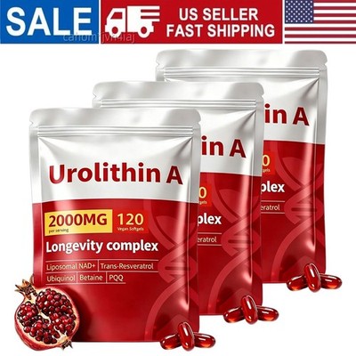 Urolithin A Premium 6-in-1 Mitochondrial Support Supplement With Liposomal NAD