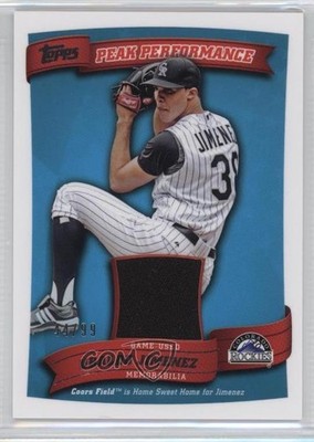2010 Topps Peak Performance Relics Series 2 Blue 44/99 Ubaldo Jimenez 0f6
