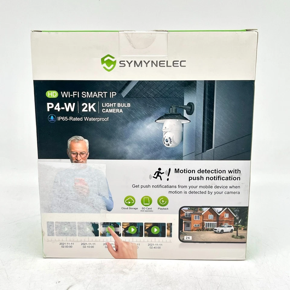 NEW Symynelec Smart Lightbulb Camera 2.4 GHz Wifi With Motion Detection Sensor - Image 3 of 4