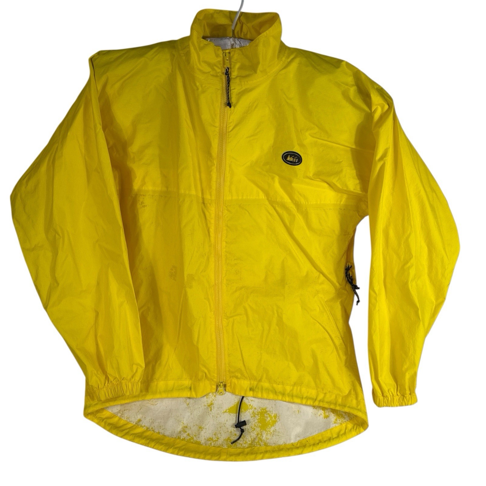 Vtg 90s REI Cycling Running Nylon Windbreaker Jacket Men’s L Large Yellow
