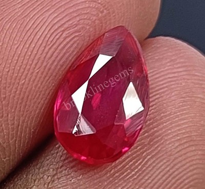 Top Quality 2.55 Ct Natural Red Ruby Pear Shape EGL Certified Loose Stone 5DSZ
