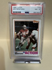 1982 Topps JOE MONTANA In Action #489 Graded PSA 8 NM-MT HOF 49ers