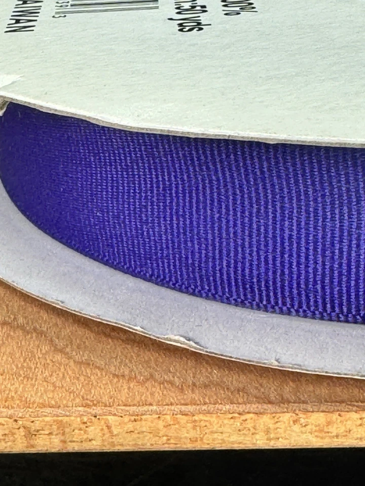 Blue Grosgrain Ribbon Spool 7/8" X 50 Yards Crafting Hair Bows Wreath - Image 2 of 4