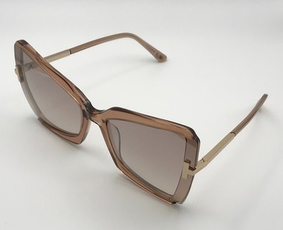 New Tom Ford Women's Sunglasses FT0766/S 57G Rose Champagne Brown Gradient 63mm