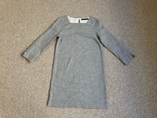 Zara Basic Women’s Gray Linen Knee Length 3/4 Sleeves Casual Dress Size Small