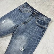 Flypaper Jeans Mens 32x30 Blue Bootcut Faded Whiskering Distressed Grunge