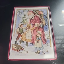 Lean'in Tree Christmas Cards The Enchanted Visitor   10 Cards / Envelopes Boxed