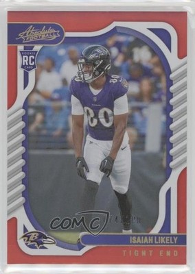 2022 Panini Absolute Rookies Spectrum Red /100 Isaiah Likely #164 Rookie RC 2o0