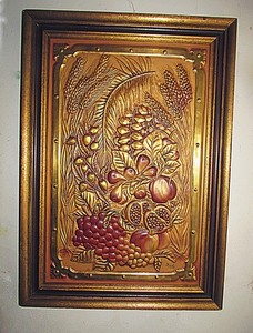 Boehm porcelain wall plaque The Seven Kinds bas relief limited edition Judaica
