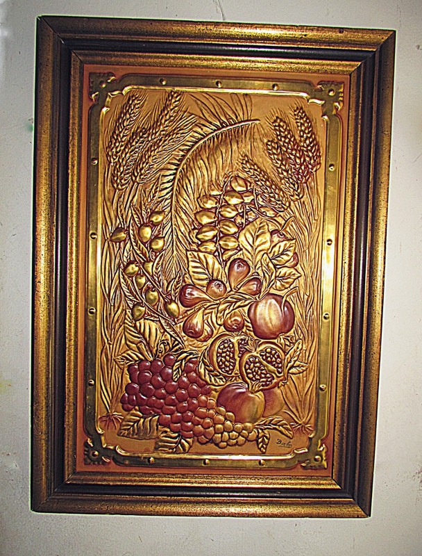 Boehm porcelain wall plaque The Seven Kinds bas relief limited edition Judaica