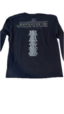 Justin Bieber Justice World Tour Shirt Adult Size Large Black Long