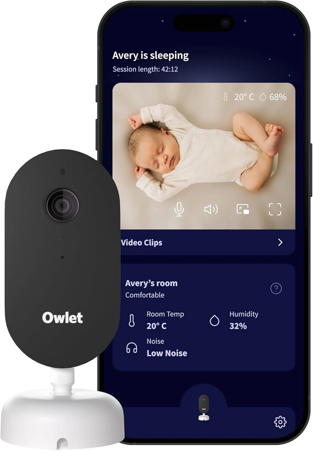 Owlet Dream Sight – Smart HD Video Baby Monitor with 2K Camera WiFi