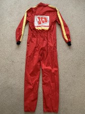 VINTAGE JCB RED YELLOW STRIPE DISTRESSED MADE IN ENGLAND EXCELLENT