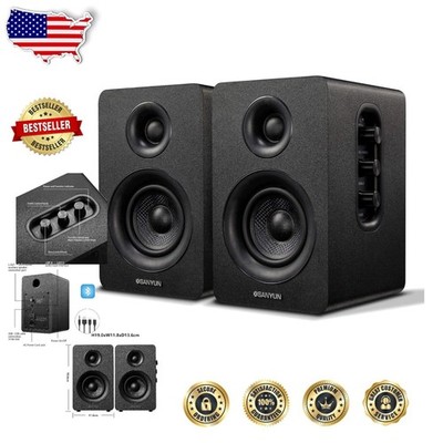 SW208 Bookshelf Speakers: 60W Carbon Fiber, HiFi Stereo, 3'' Woofer, Bluetooth...