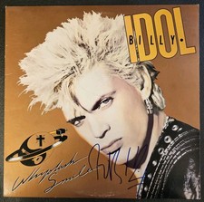 BILLY IDOL Signed Whiplash Smile 12" Record Vinyl LP Cover JSA CD10784