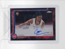 CHAZ LANIER 2025-26 TOPPS CHROME SAPPHIRE ROOKIE BLACK RC AUTO /10 Q7041