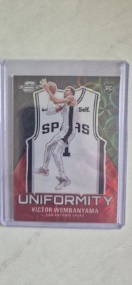 2023-24 Contenders Optic Victor Wembanyama Uniformity Intetnational Red Prizm RC