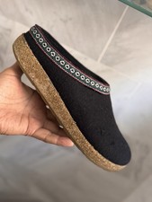 Haflinger Grizzly Wool Clogs Women  s 10 Men  s 8.5 M Unisex Black