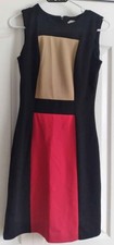 Calvin Klein Retro Color Block Sheath Size Medium Dress