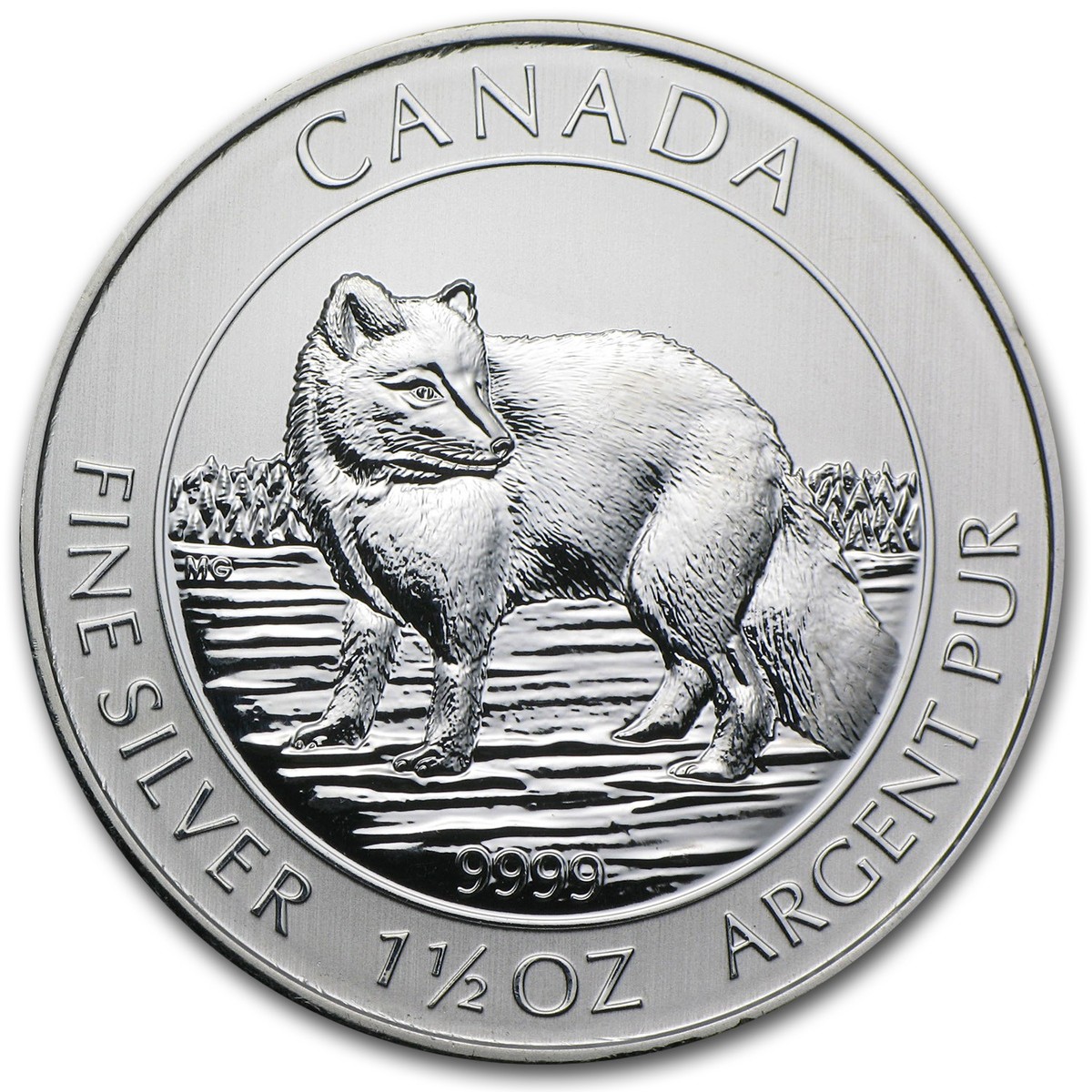 2014 Canada 1.5 oz Silver $8 Arctic Fox BU | eBay
