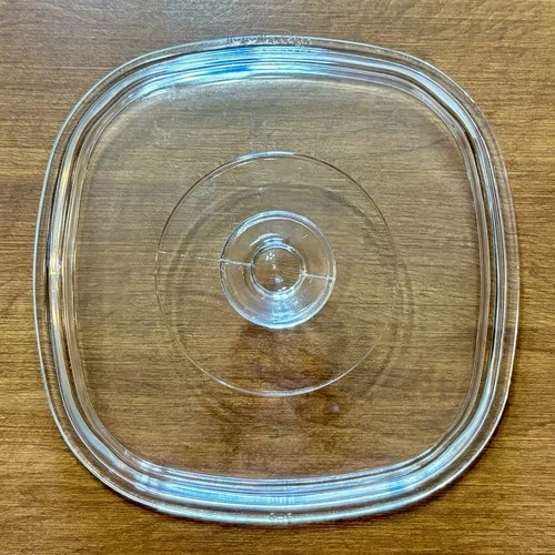 Vintage Pyrex Corning Ware A-9-C Clear Glass Casserole Replacement Lid READ FLAW