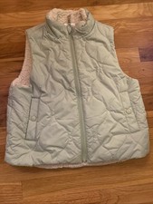 J Crew - Crewcuts Youth Girls Soft Sage Green fall Vest Size Medium