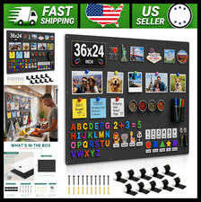36" x 24" Magnetic Wall Board, Heavy Duty, Black