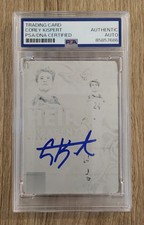 Corey Kispert Signed 2021-22 Court Kings Printing Plate Card #2 RC 1/1 AUTO PSA