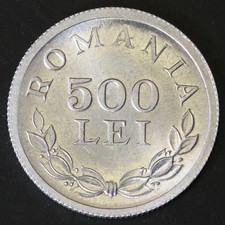 ROMANIA 500 Lei 1946 - Aluminum - Mihai I. - aUNC - 3394