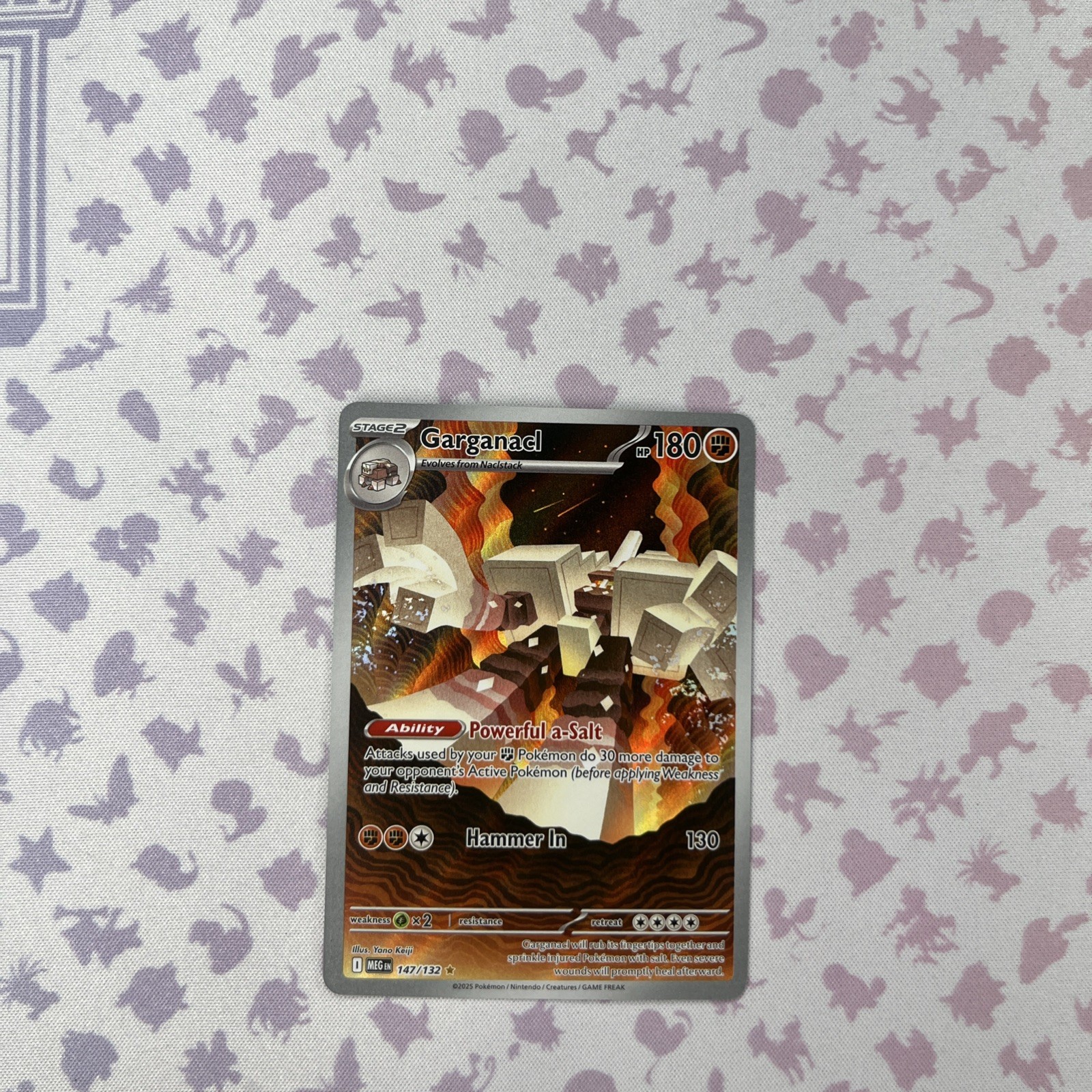 Pokémon TCG Garganacl 147/132 ME01 Mega Evolution NM Condition