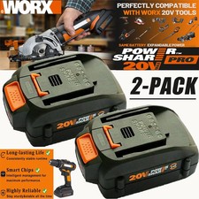 2pack For WORX 20V MAX Extend Lithium Battery 20 Volt WA3520 WA3525 WA3575 WG155