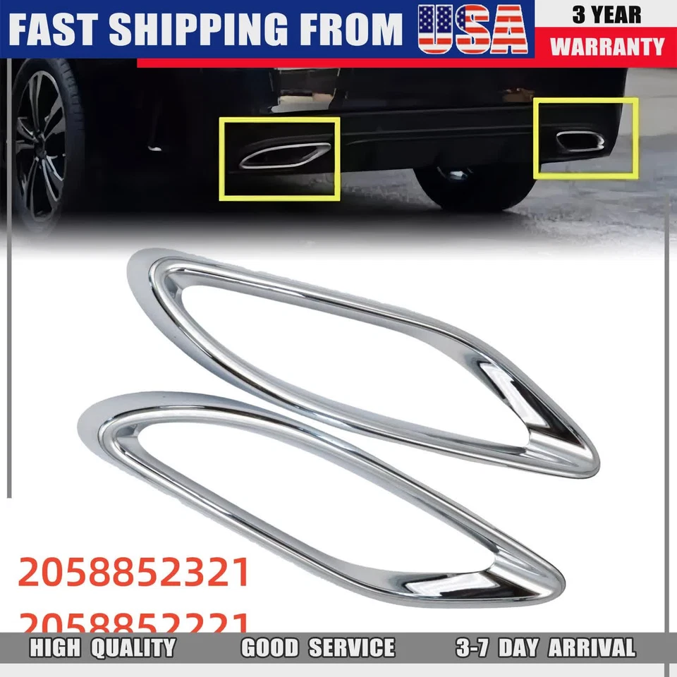 NUEVA cubierta de parachoques trasero derecho+izquierdo para Mercedes-Benz A220 E350 E400 E450 E53 AMG Foto 4 de 4