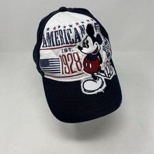 Disney Parks Hat Mickey Mouse American Flag Embroidered Stars 1928 Adult One Sz
