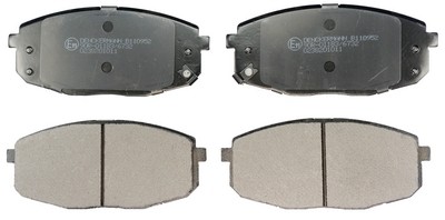 Vorderachse DENCKERMANN B110952 Bremsbelagsatz, Scheibenbremse für HYUNDAI,KIA