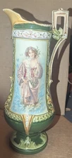 Vintage Majolica Style Ewer or Pitcher (Stamped 11209)