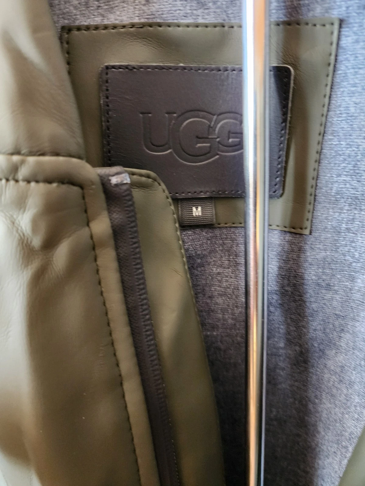 UGG Men's DIEGO RUBBERIZED HOODIE Olive Size Med NWT MSRP $225 - product detail image 2