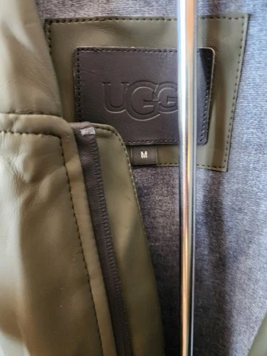 UGG Men's DIEGO RUBBERIZED HOODIE Olive Size Med NWT MSRP $225 image 2