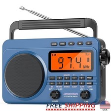 Portable Battery Operated AM FM NOAA Weather Radio W/ MP3 Player  Timer New