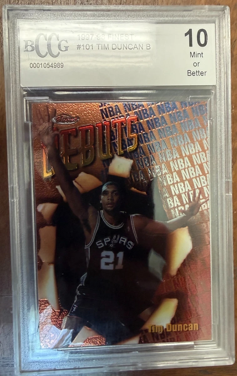Tim Duncan Basketball Grade 10 Rookie Sports Trading Cards