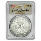 2021W Ty.2 Burnished American Silver Eagle $1 Emily Damstra Signature PCGS SP 70