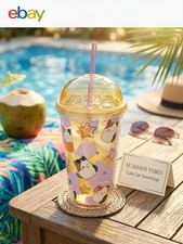Official Squashmallow Cute Cat Drinks Cup With Straw New
