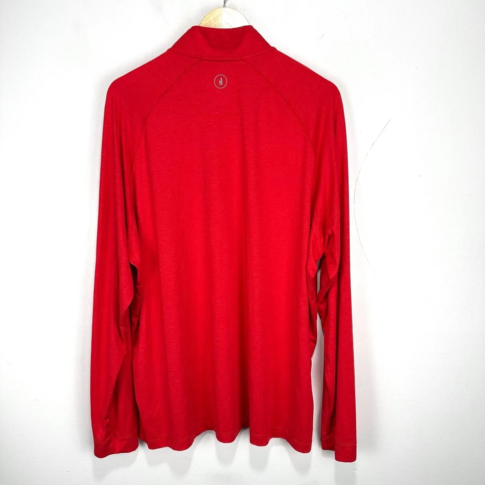 Atlanta Braves Johnnie-O Freeborne Performance Quarter Zip Pullover Men 2XL Red - Image 2 of 4